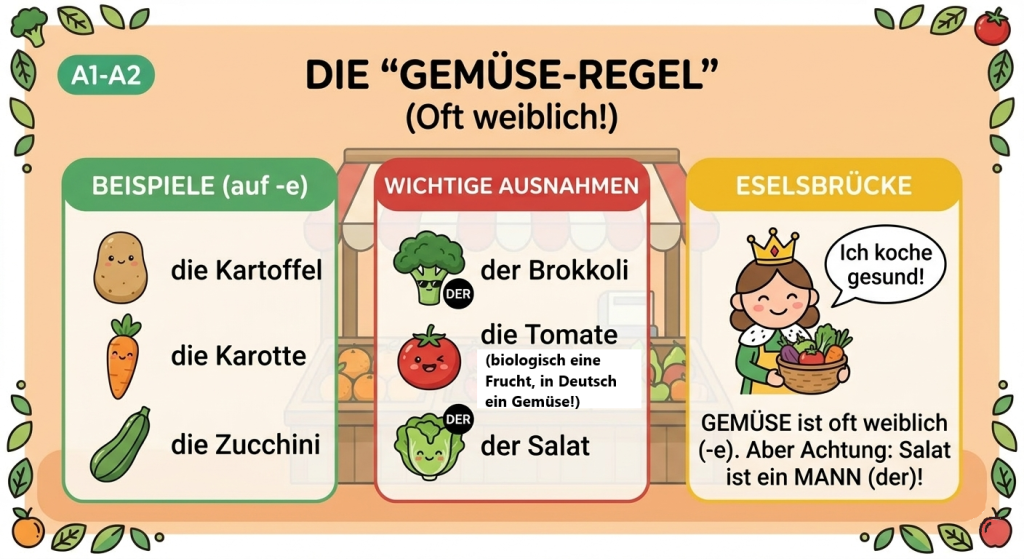 Artikelregeln für Gemüse
