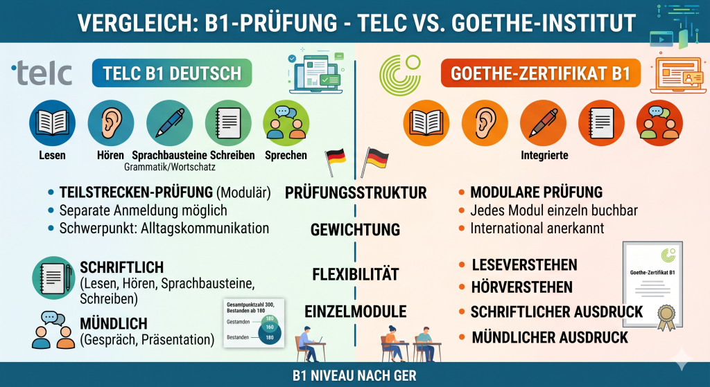 Goethe oder telc B1?