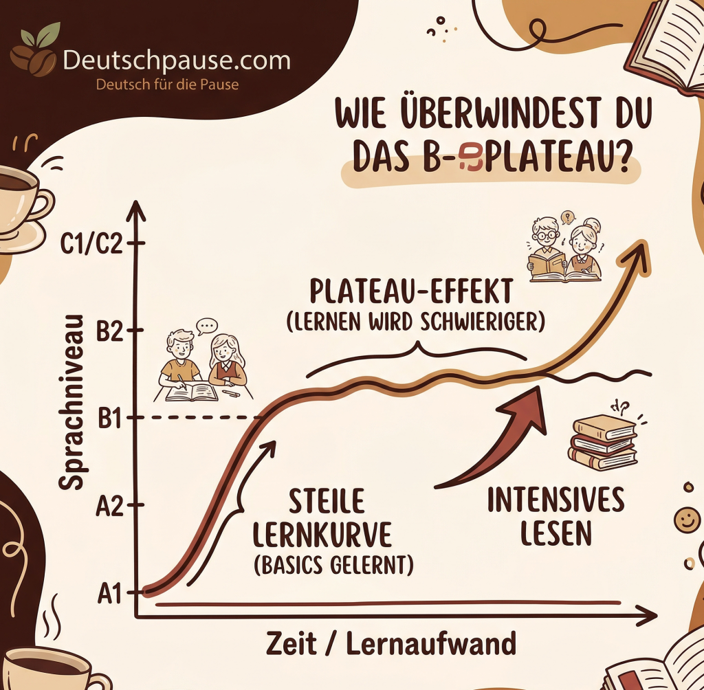 Deutsch lernen B1 B2 E-Books Lernkurve-B-Plateau