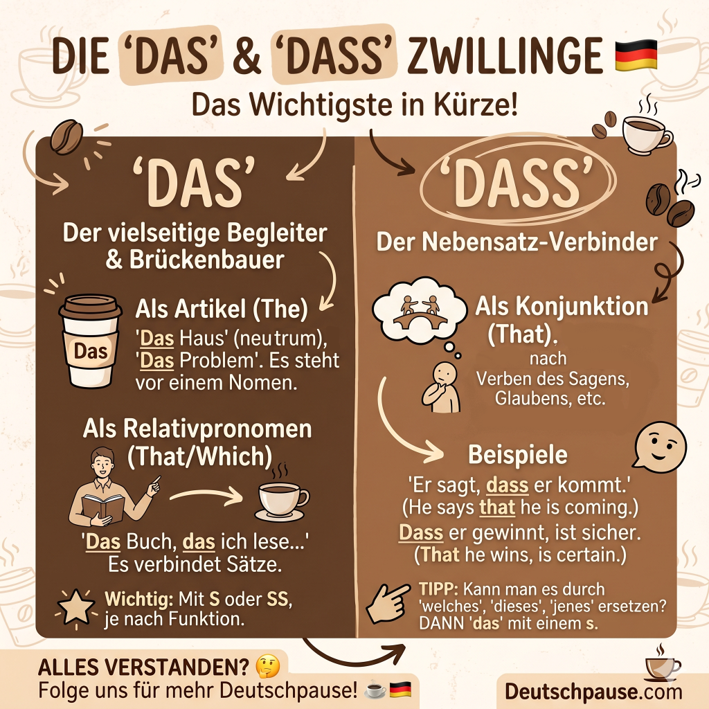 Dass oder Das Unterschied